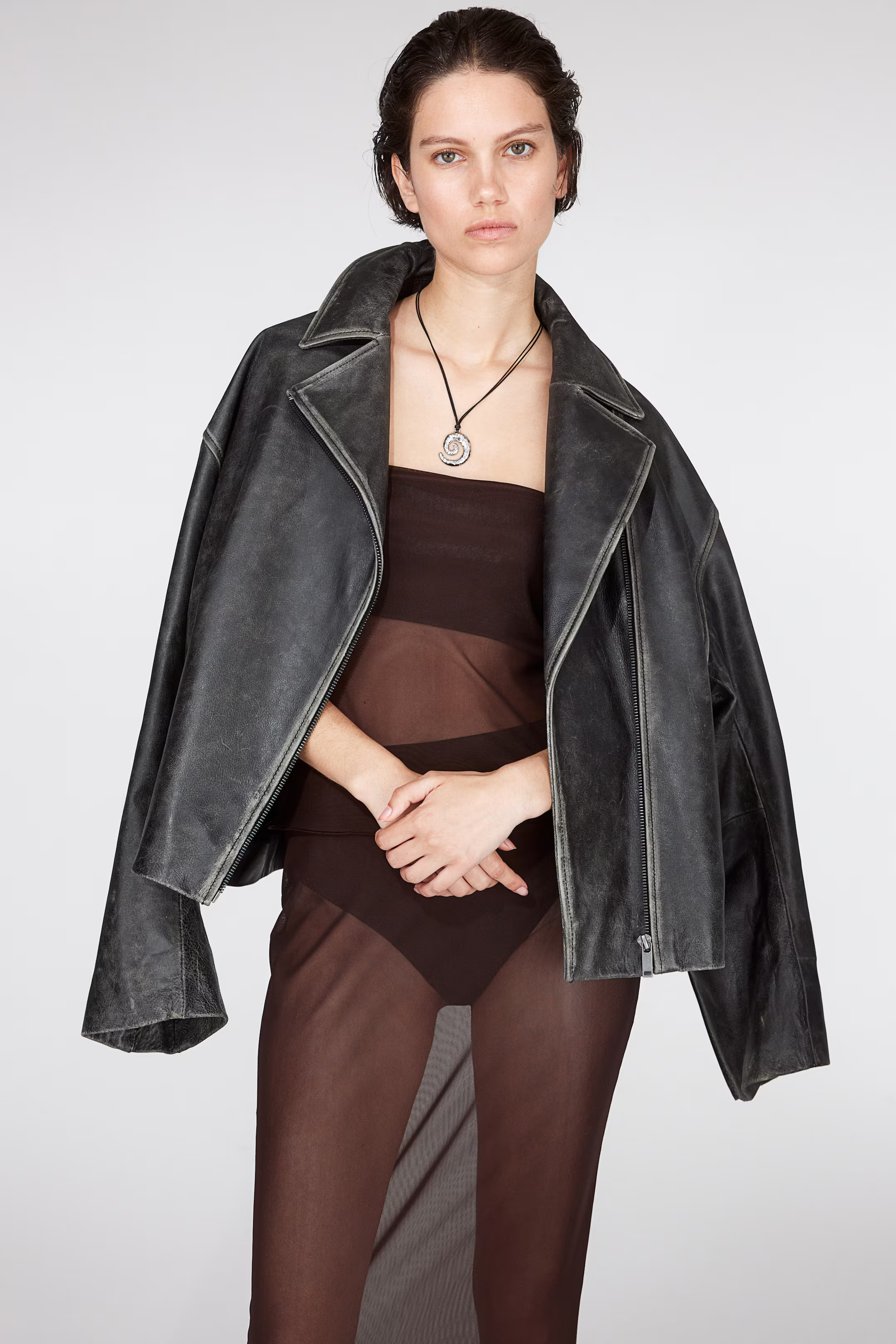 Sheer Mesh Skirt - High waist - Maxi - Dark brown - Ladies | H&M US | H&M (US + CA)