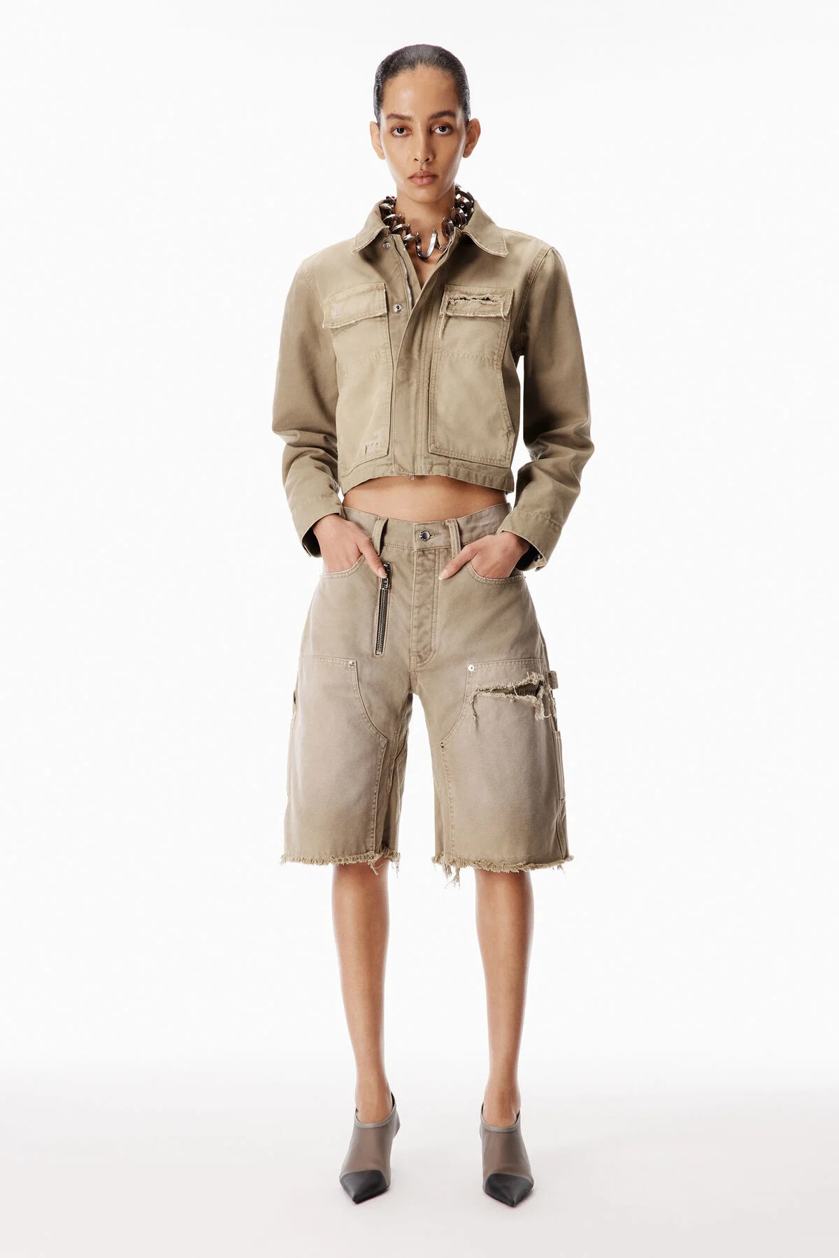 Zip Mid-Rise Carpenter Short | Alexander Wang US