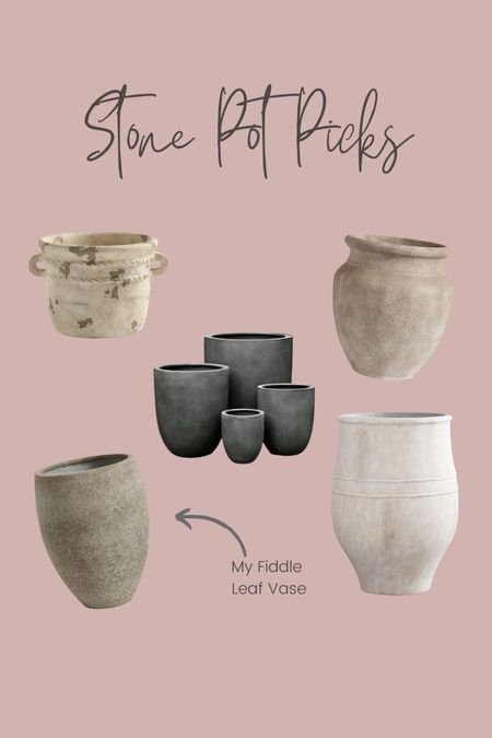 My large plant vases. My round up or stone aged vessels 😍

#LTKstyletip #LTKHoliday #LTKhome