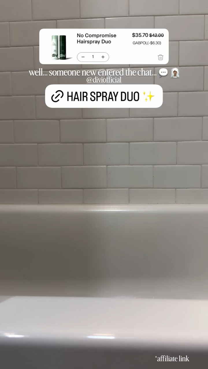 well… someone new entered the chat… 💬 🧖🏽‍♀️ @diviofficial
Divi No Compromise Hairspray Duo - GABPOL for 15% off!!

#LTKdayinmylife #LTKSeasonal #LTKBeauty