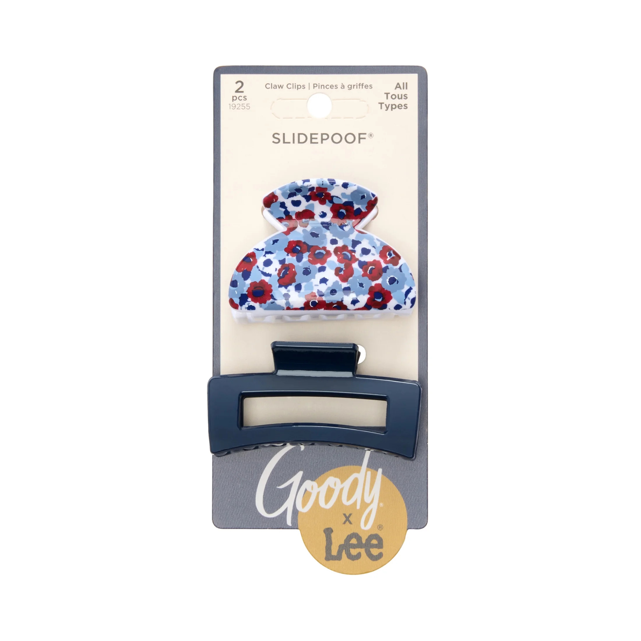 Goody x Lee Medium Claw Hair Clips, No-Slip Grip, All Hair Types, 2-Pack | Walmart (US)