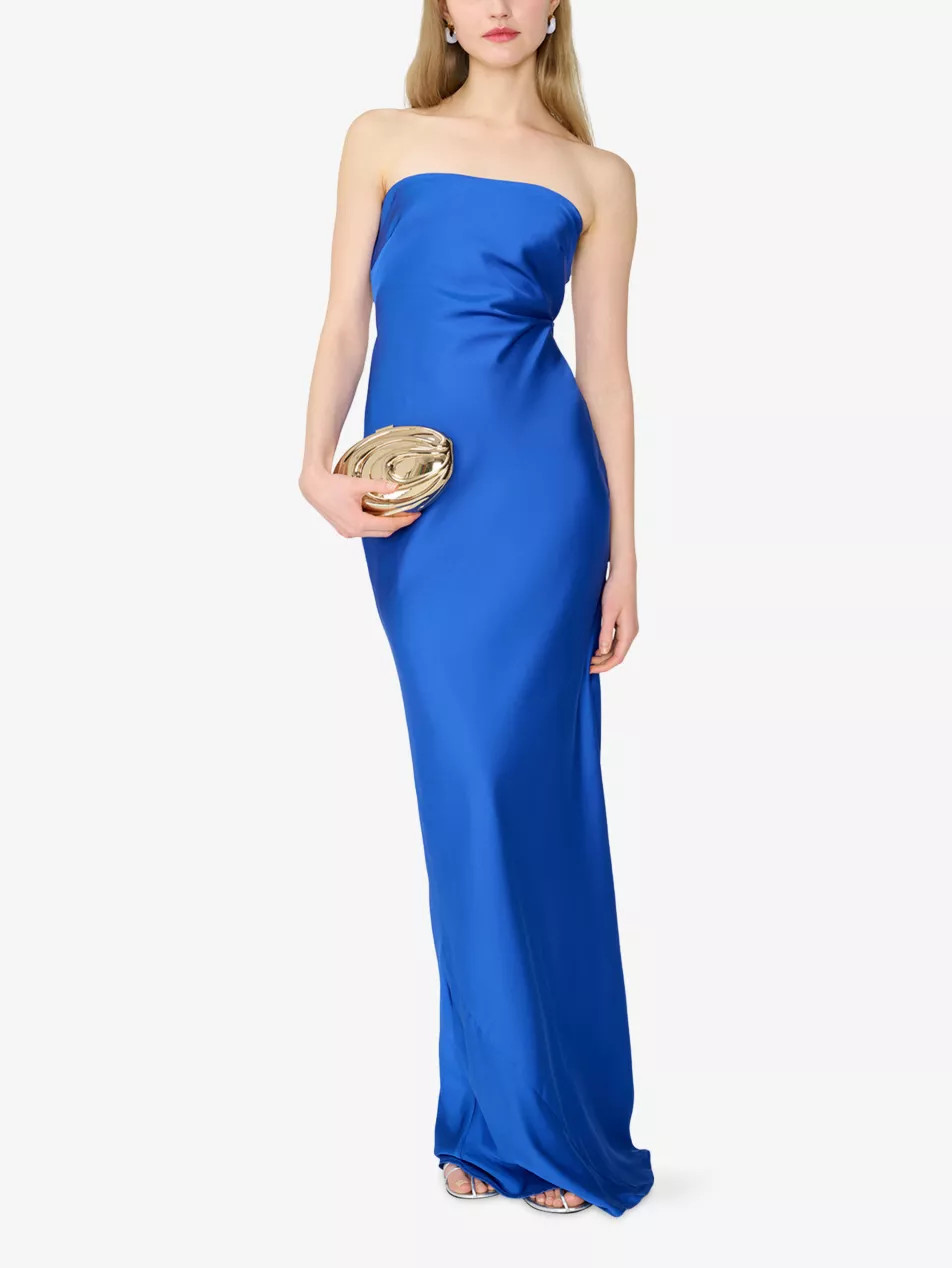 Amdra Strapless Satin Maxi Dress | Selfridges