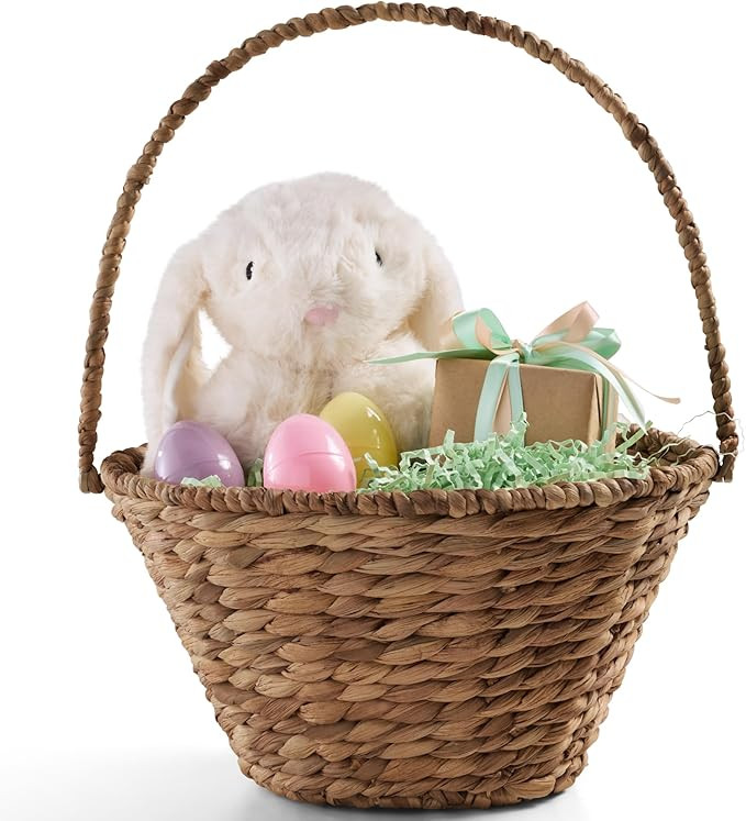Best Choice Products Handwoven Easter Basket, Small Woven Easter Basket for Kids, Easter Egg Hunt... | Amazon (US)