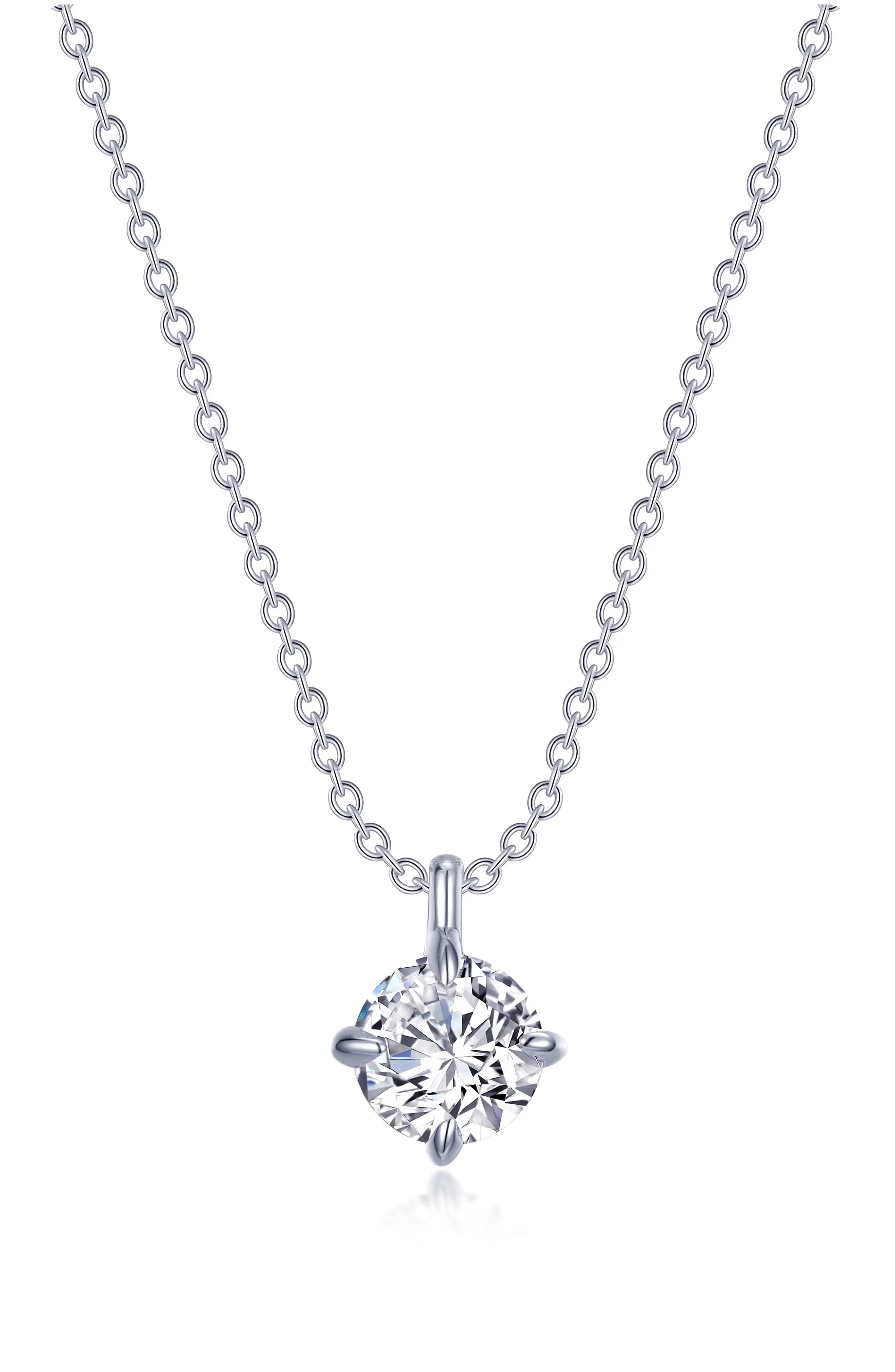 Claw Round Simulated Diamond Solitaire Pendant Necklace (Women) | Nordstromrack | Nordstrom Rack