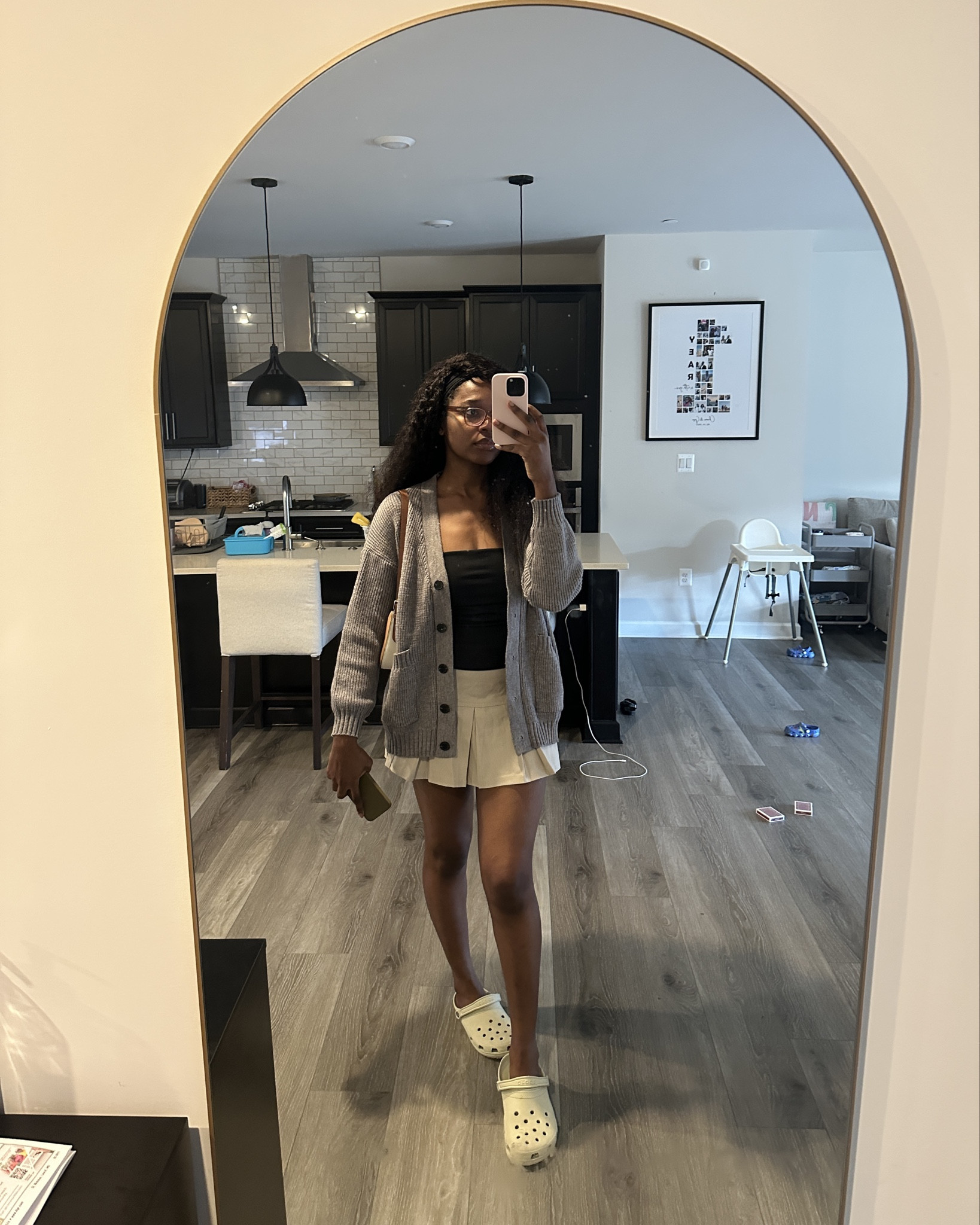 Casual stay at home / work from home fit 😌

Black cami - size M
Cardigan - size 8/10 (L) 
Pleated skirt - size M from Windsor
Jeans - 28 Long in dark marble 
Crocs - size 10

#LTKFindsUnder100 #LTKFindsUnder50