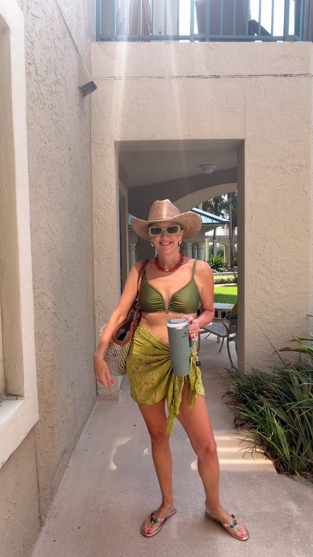 All green beach outfit.

#LTKootd #LTKSeasonal #LTKOver40