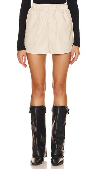 Faux The Record Short in Cognac | Revolve Clothing (Global)