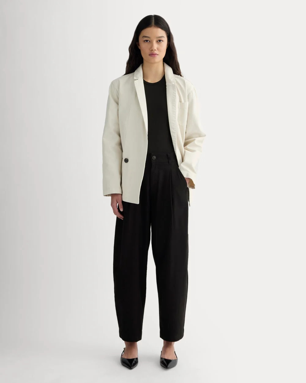 The Everywhere Pant in Stretch Linen | Black | Everlane