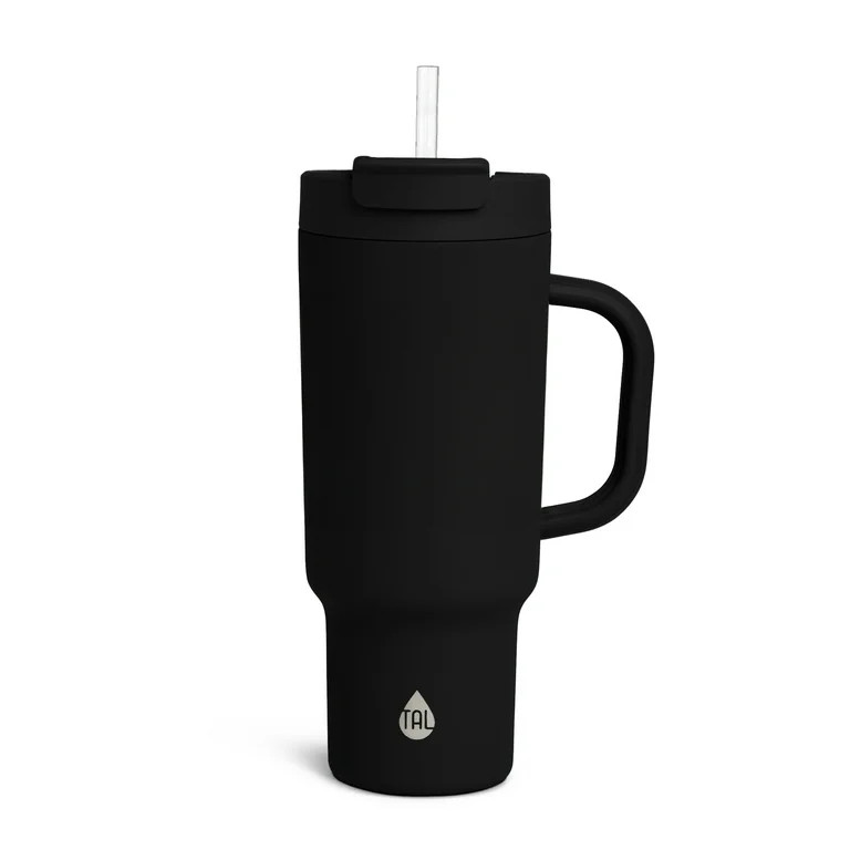 TAL Stainless Steel Hudson Tumbler with Straw 40 fl oz, Black - Walmart.com | Walmart (US)
