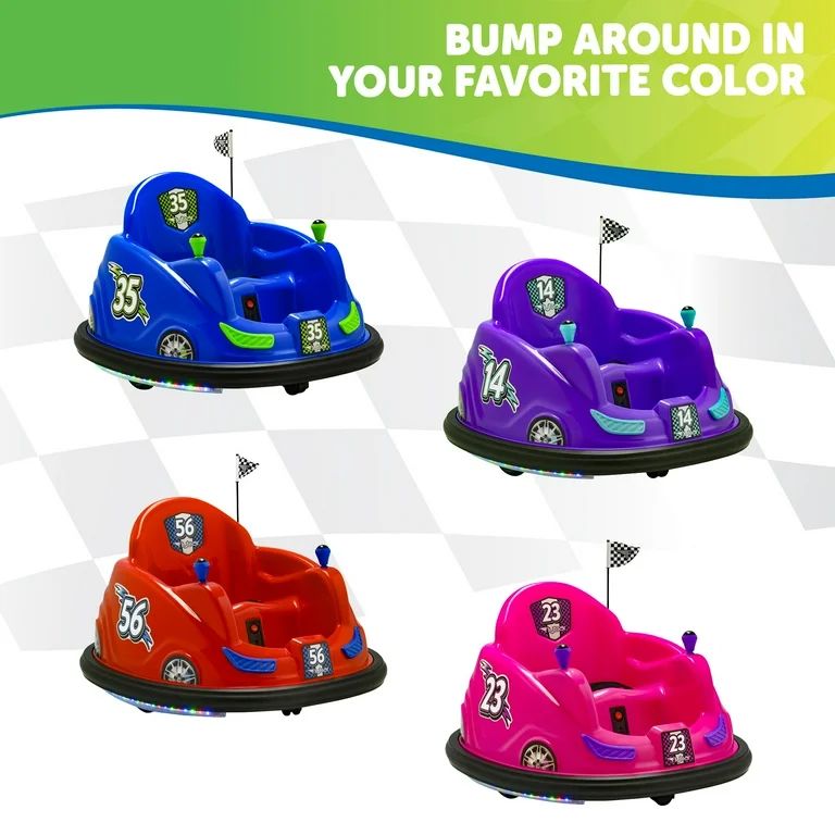 Flybar 6V Bumper Car, Battery Powered Ride On, Fun LED Lights, Includes Charger, Blue | Walmart (US)