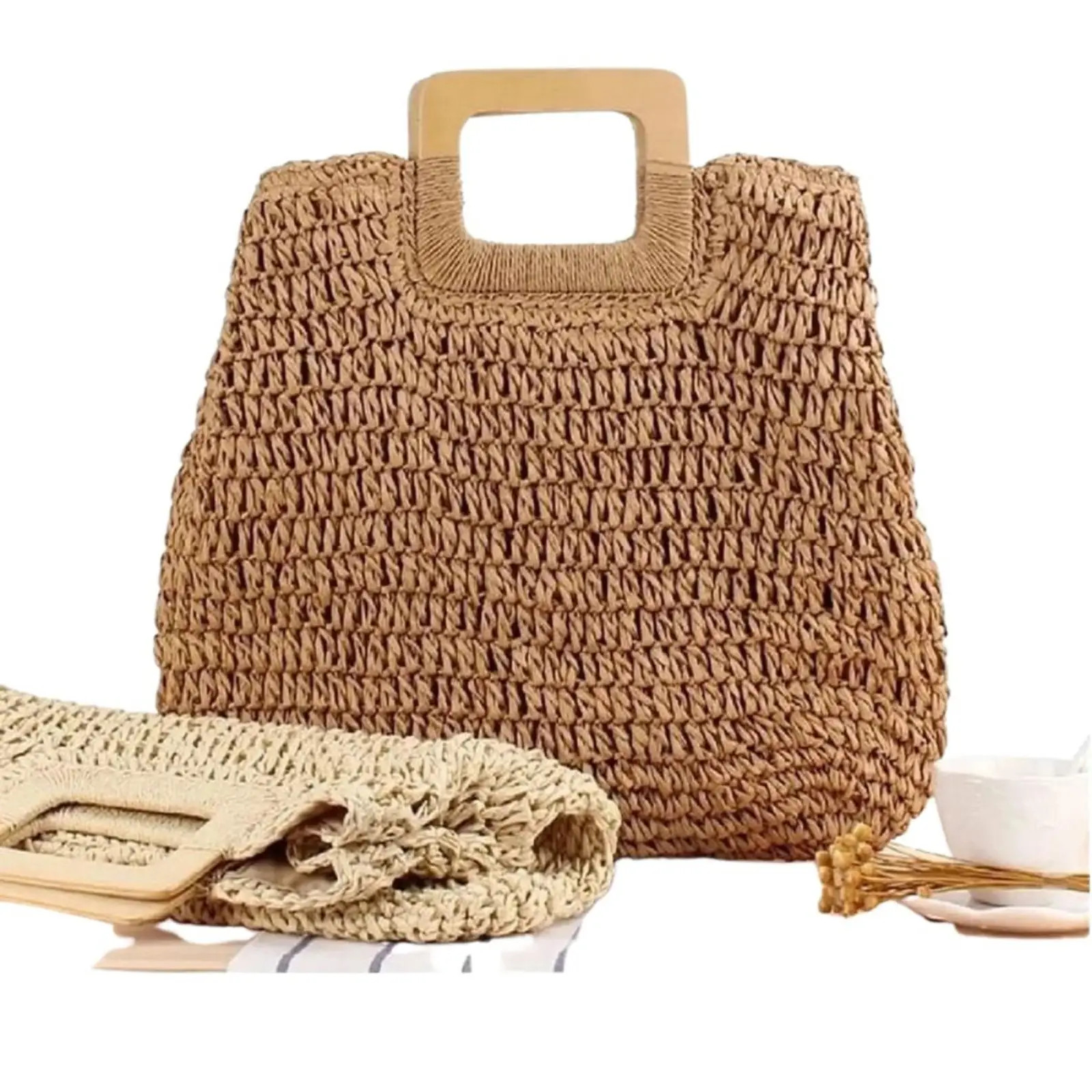 Bolsa de Palha Para Praia Feminina Amplo Espaço Grande Marrom | Dafiti (BR)