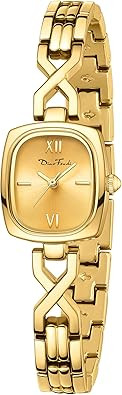 Diaofendi Gold Petite Vintage Oval Women’s Watch,Stainless Steel Expansion Band,Japanese Quartz... | Amazon (US)