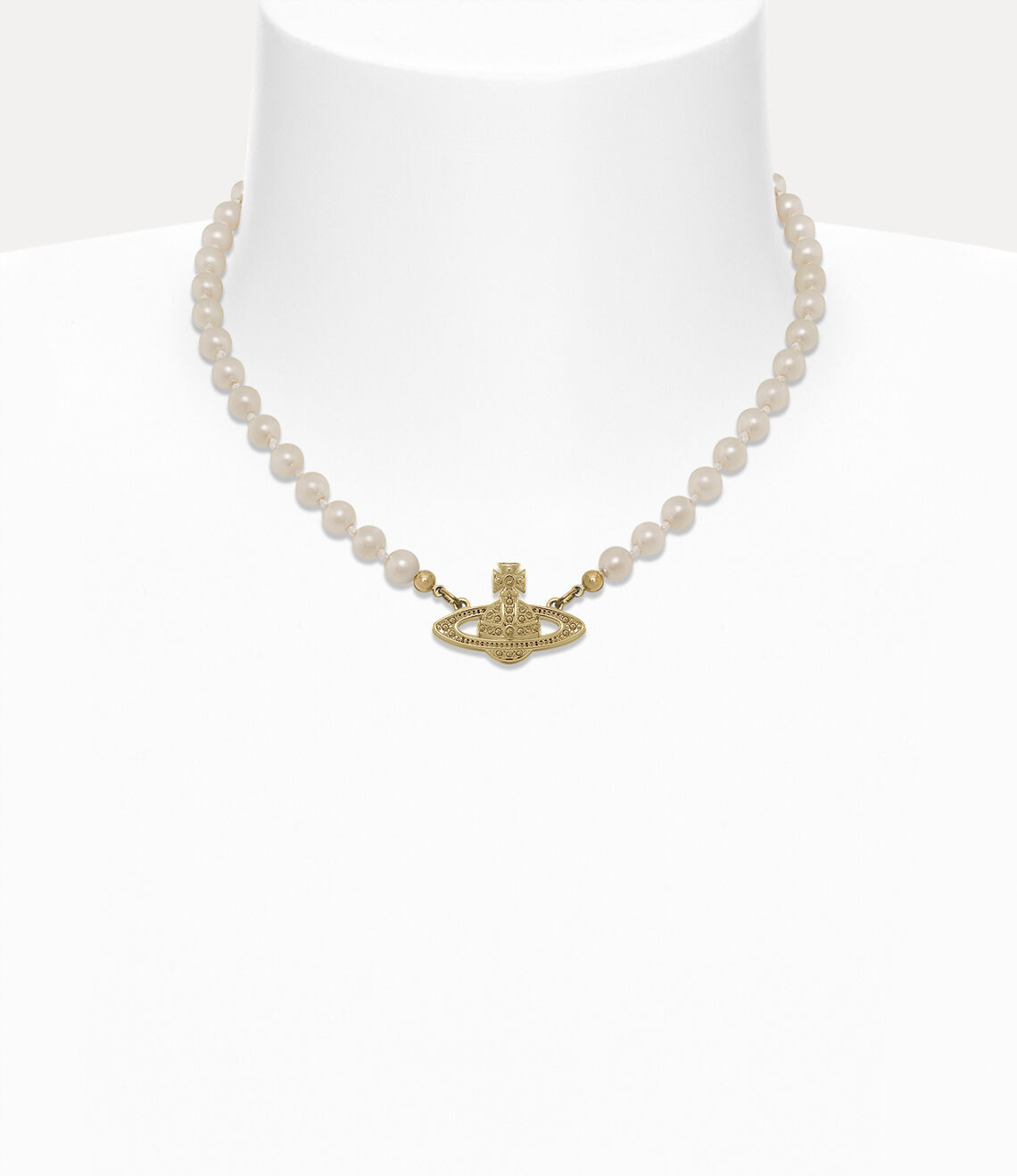 Mini Bas Relief Pearl Choker | Vivienne Westwood