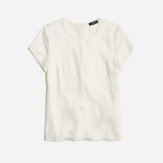 Short-sleeve button-back top in everyday crepe | J. Crew US
