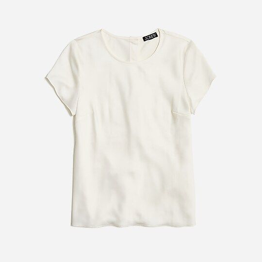 Short-sleeve button-back top in everyday crepe | J.Crew US