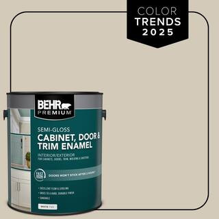 BEHR PREMIUM 1 gal. Designer Collection #DC-010 Even Better Beige Semi-Gloss Enamel Interior Cabi... | The Home Depot