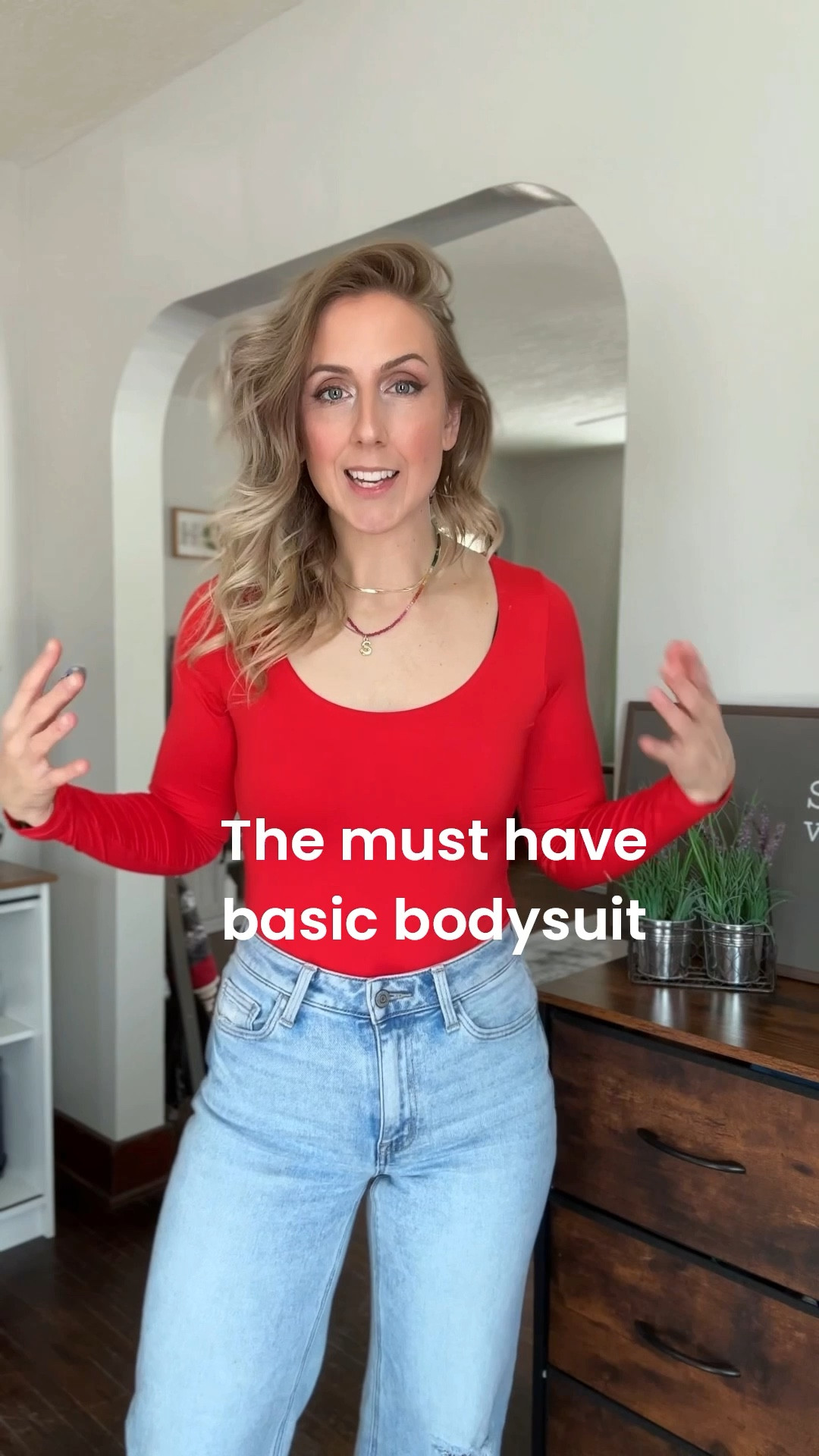 Wearing medium in bodysuit and 27 in jeans. 

#LTKootd #LTKSaleAlert #LTKmomlife