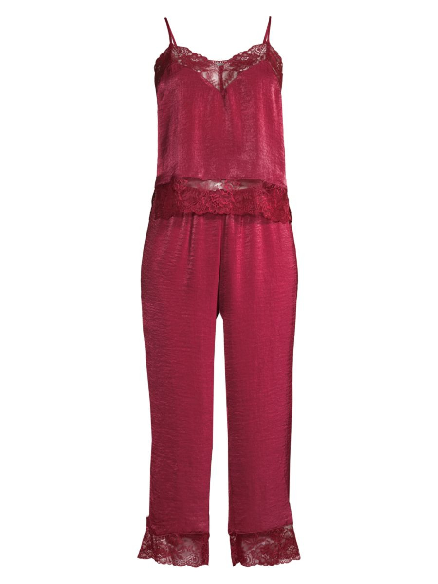 Wait Until Dark Two-Piece Satin Pajama Set | Saks Fifth Avenue