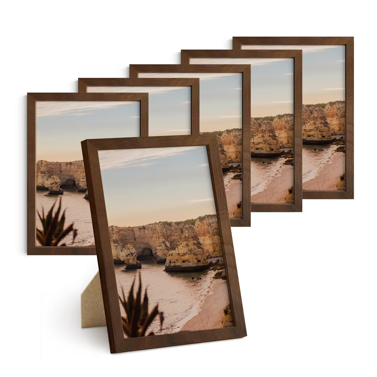 Haus and Hues Set of 6 Oak Wood Single Picture Frame with Plexiglass Cover | Target