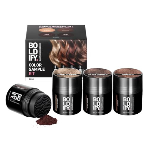 Boldify Hair Fibers Color Sample Kit - Fill In Thinning and Fine Hair for an Instantly Fuller, Thicker Look - 14 Shades for Women & Men - Reds | Amazon (US)