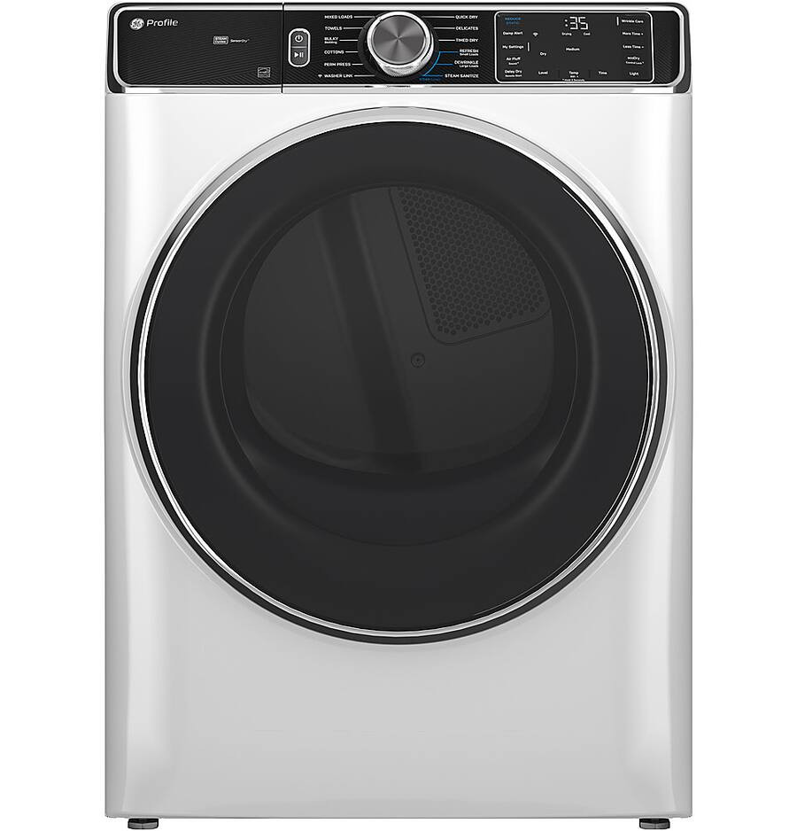 GE Profile - 7.8 Cu. Ft. Stackable Smart Electric Dryer with Steam and Sanitize Cycle - White | Best Buy U.S.