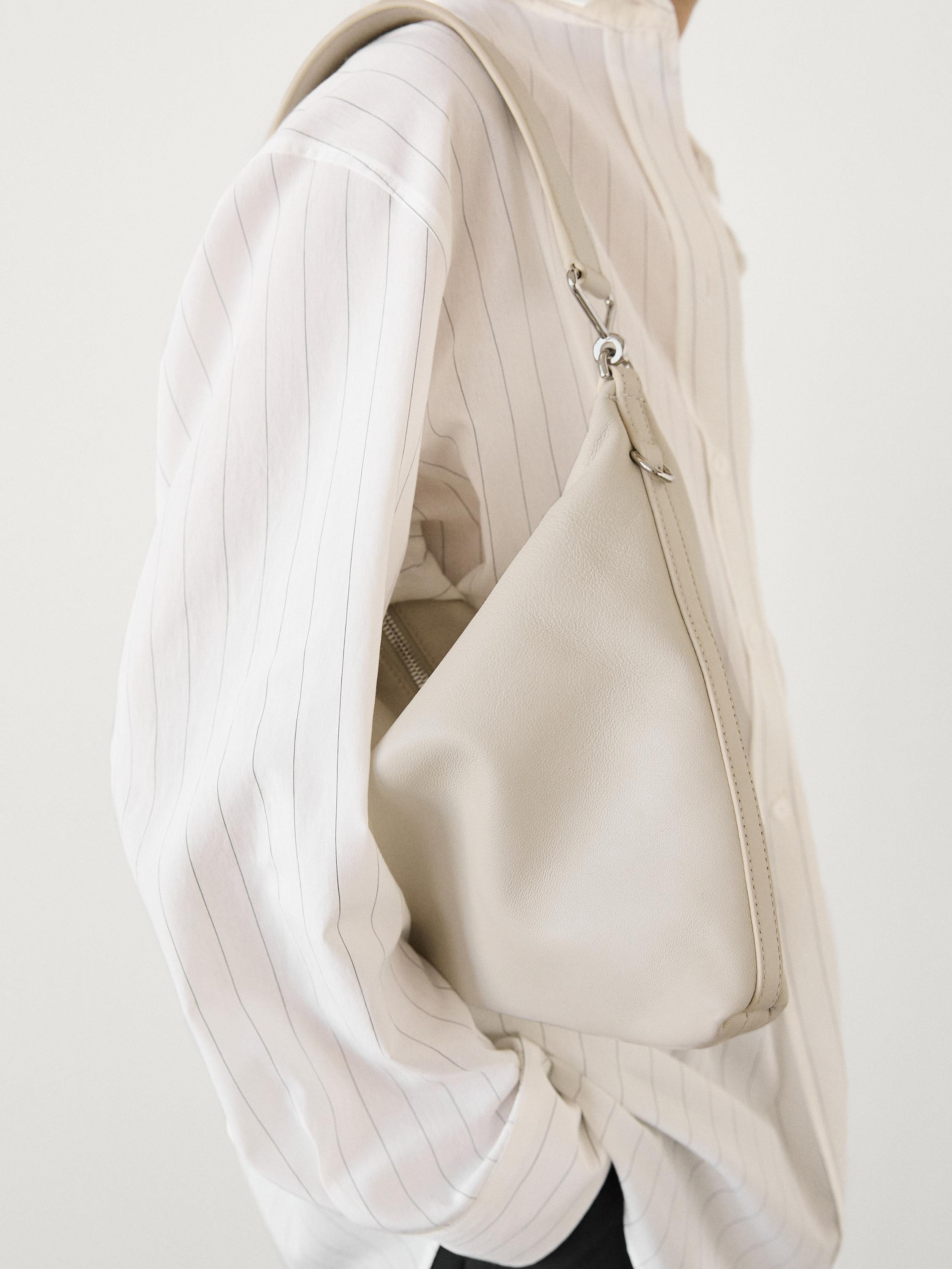 Nappa leather bag with double strap | Massimo Dutti US
