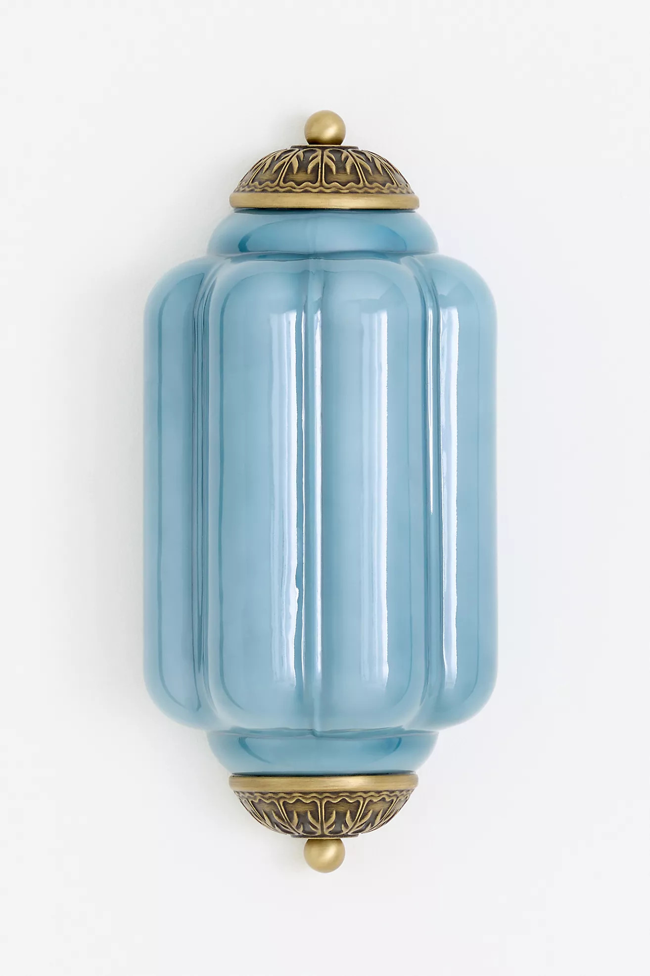 The Eloise Scallop Milk Glass Flush Sconce Wall Light | Anthropologie (US)