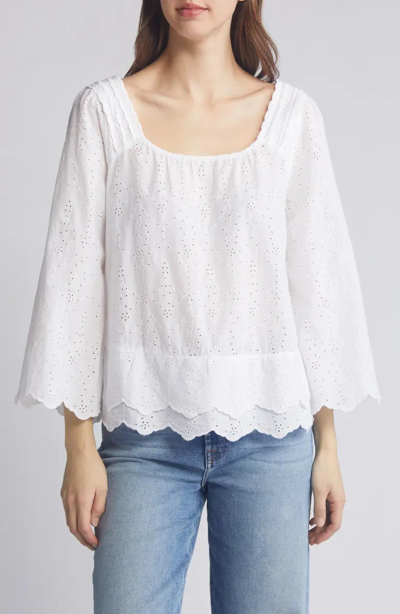 Cotton Eyelet Top | Nordstrom