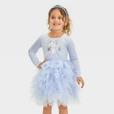 Toddler Girls' Disney Frozen Elsa Ballerina Dress - Purple 2T | Target