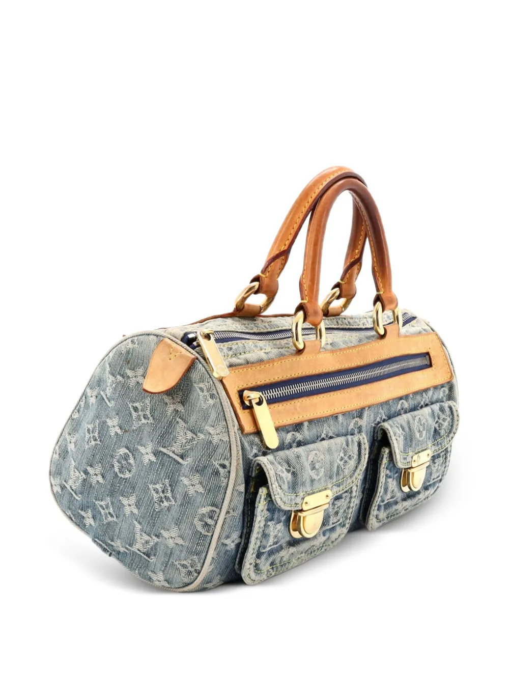 Louis Vuitton Pre-Owned Neo Speedy Bag Denim handbag - Blue | Farfetch Global