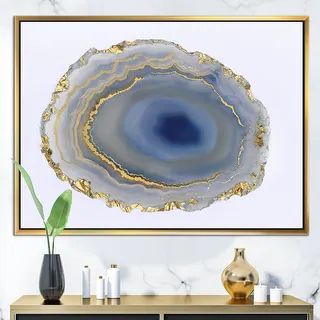 Designart 'Golden Water Agate' Fashion Framed Canvas Wall Art - On Sale - Overstock - 28805785 | Bed Bath & Beyond