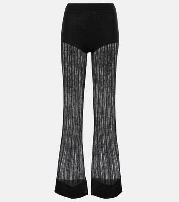 Low-Rise-Schlaghose aus Lederimitat | Mytheresa (DACH)