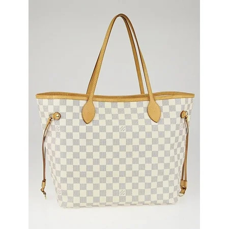 Neverfull Tote Mm Azur 870458 White Canvas Shoulder Bag | Walmart (US)
