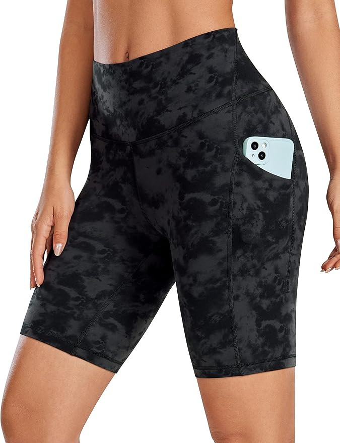 CRZ YOGA Women's Butterluxe Biker Shorts 8 Inches - High Waisted Side Pockets Workout Yoga Volley... | Amazon (US)