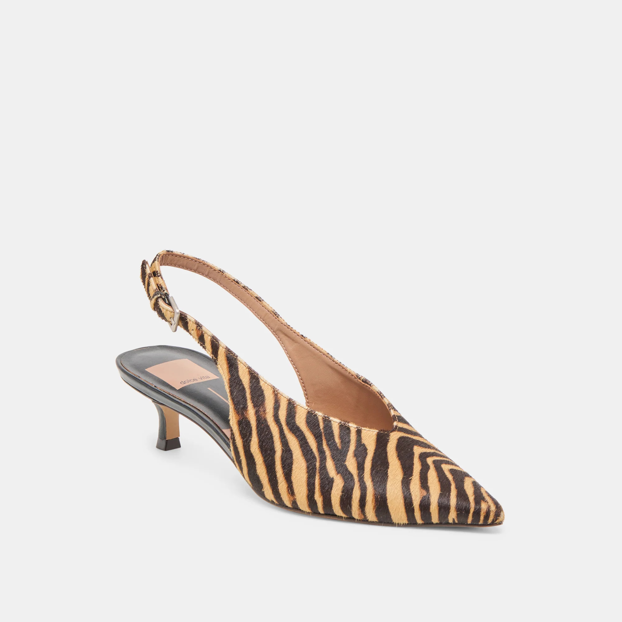 Alenna Heels Tiger Calf Hair | DolceVita.com