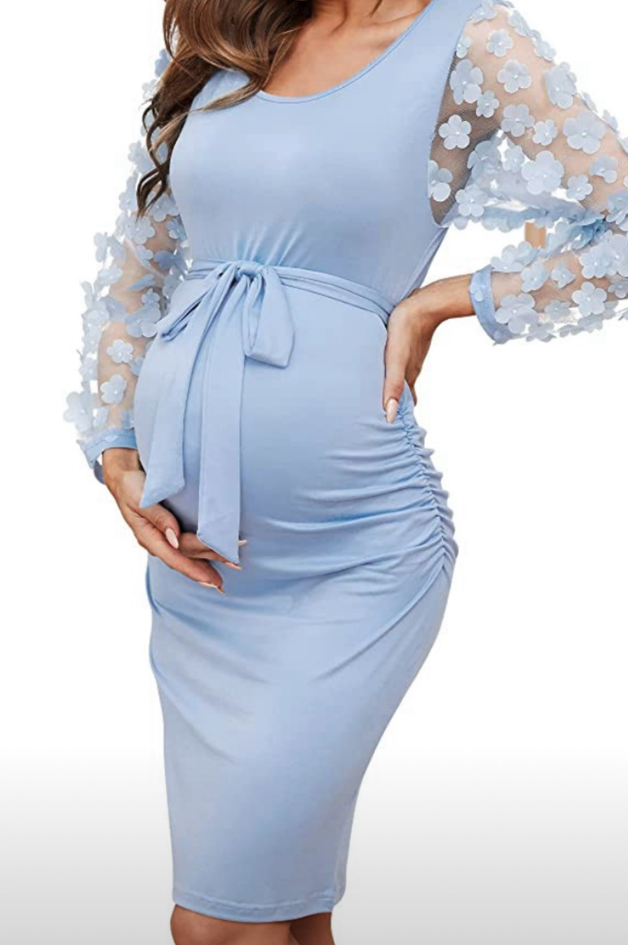 Maternity pregnancy wedding guest dresses. These dresses are stretchy and they can be used for weddings, engagements, bridal showers, and photo shoots 

#LTKBump #LTKWedding #LTKFindsUnder100