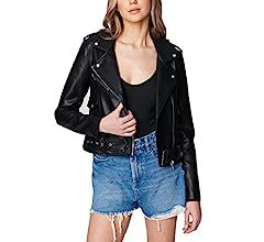 [BLANKNYC] Womens Luxury Clothing Vegan Leather Semi Fit Motorcycle Jacket | Amazon (US)