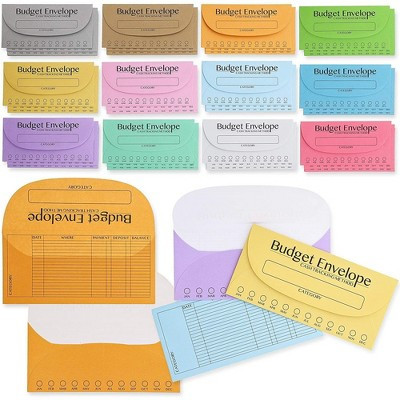Paper Junkie 96 Pack Bulk Budget Envelopes for Cash System, Budgeting Tracker Binder, Money Saving Challenge, 12 Colors | Target