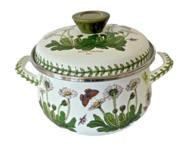 Portmeirion Enamel Handled Pot, The Botanic Garden Bellis Perennis Daisy  | eBay | eBay US