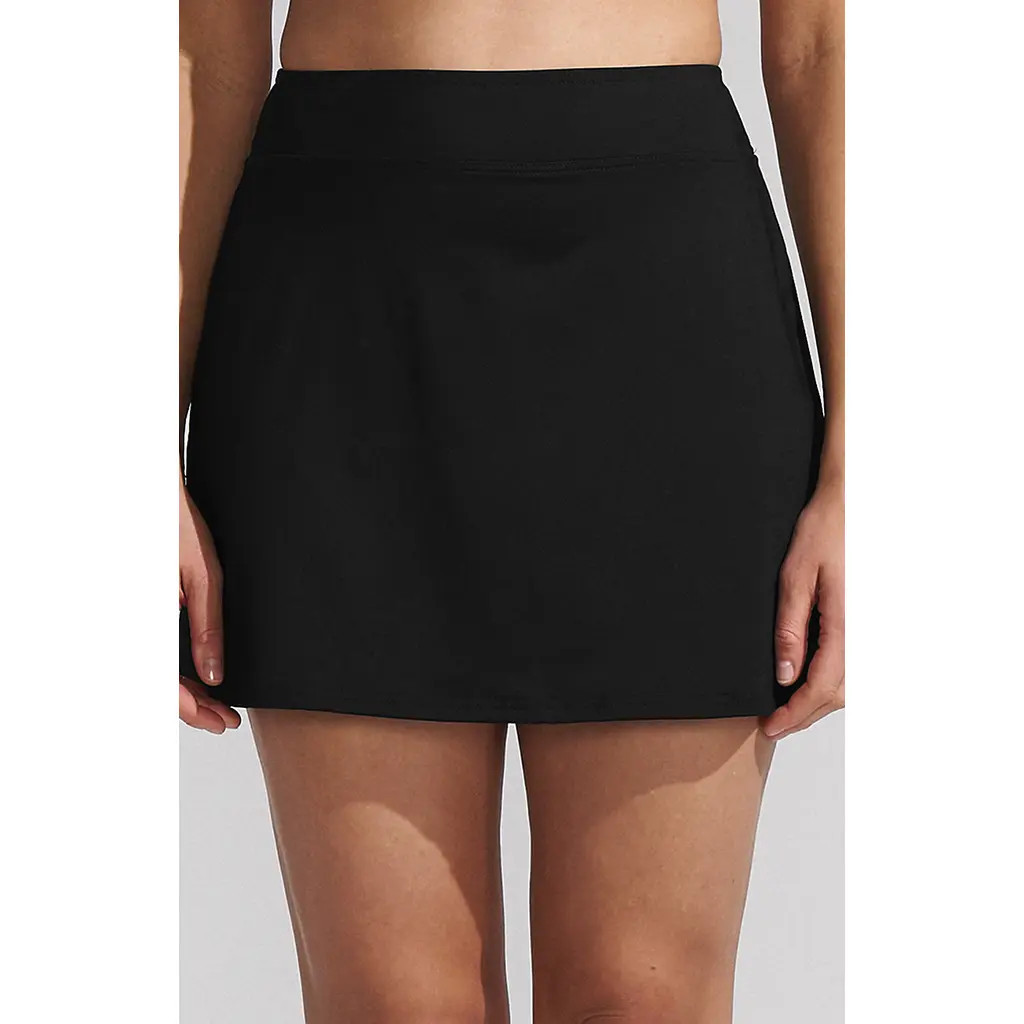 Lands' End Tummy Control Skirt Swim Bottoms in Black at Nordstrom, Size 2 | Nordstrom