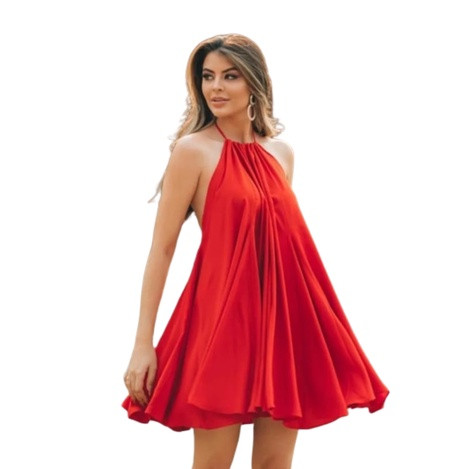 Vestido Feminino com bojo curto de Viscose - Costa Nua Ajustavel | Shopee (BR)