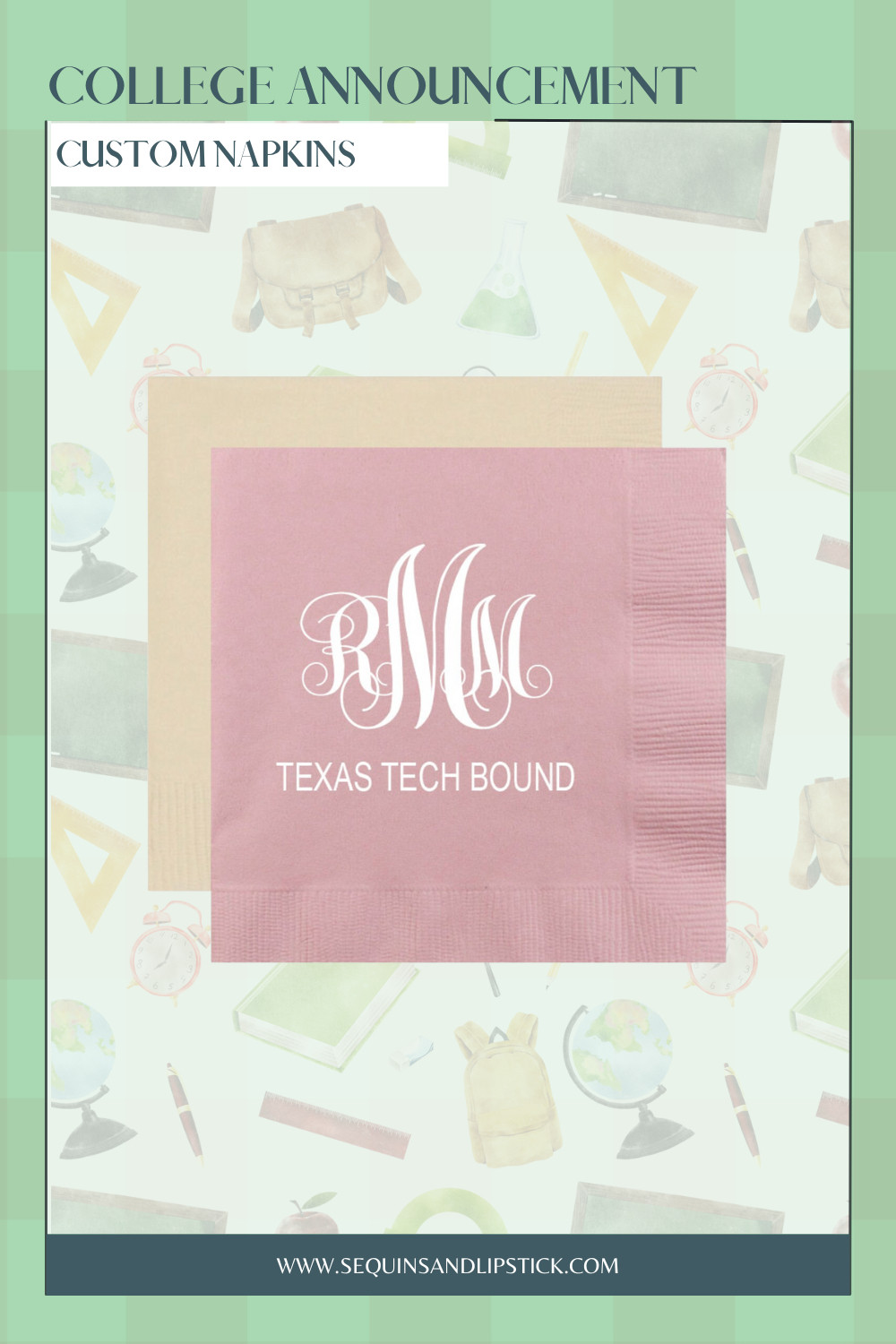 Celebrate big milestones with personalized college announcement napkins. Perfect for graduation parties, college send-offs, and family celebrations, these custom napkins make your announcement extra special. 

 #LTKSeasonal