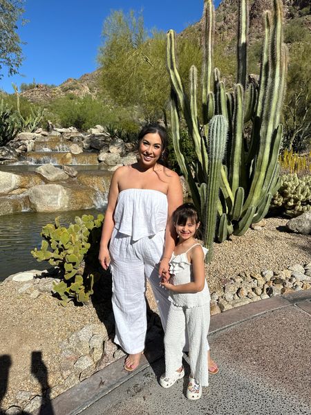 Midsize vacation outfit, wearing a size large in this white matching set!

#LTKstyletip #LTKfamily #LTKmidsize