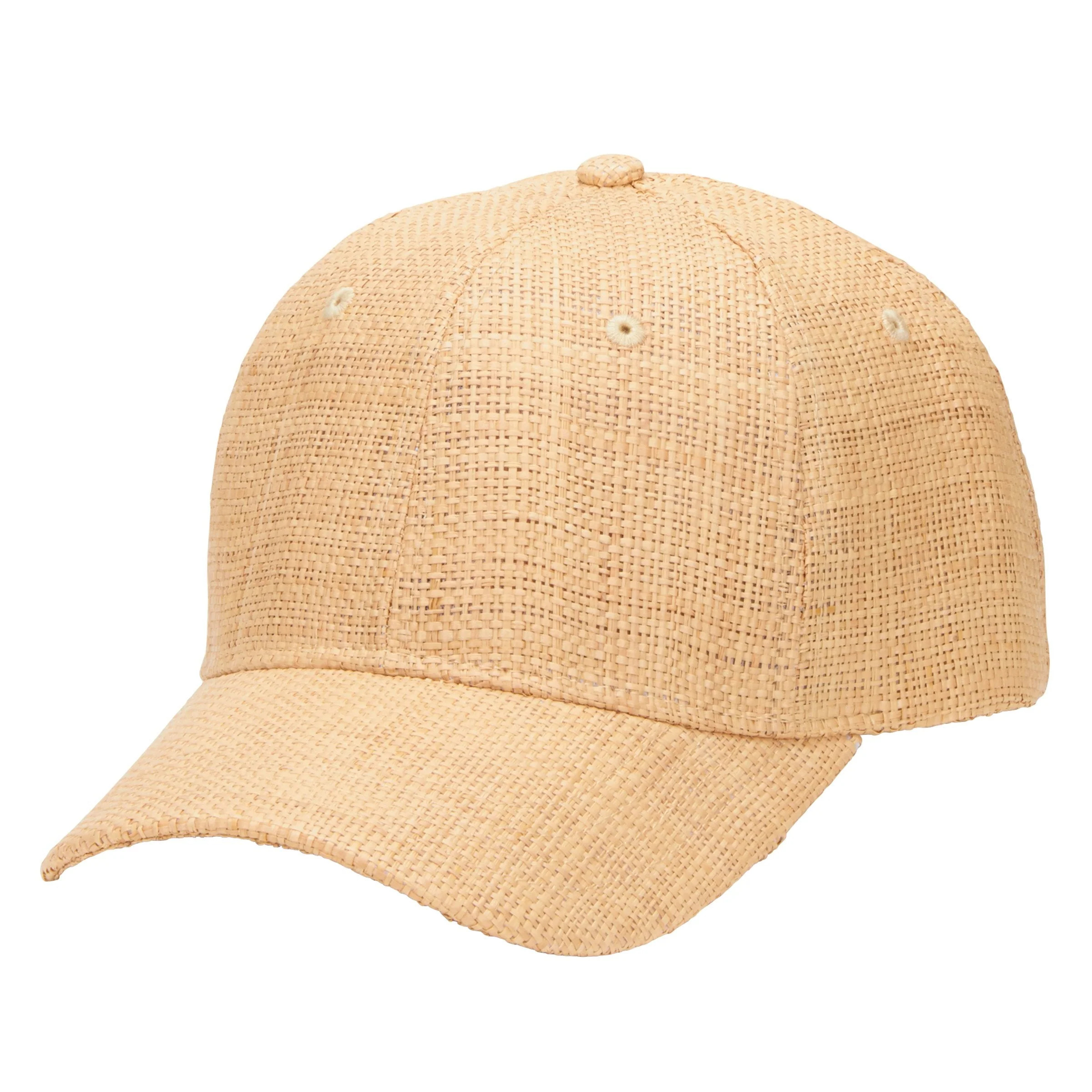 Women's Woven Raffia Ball Cap With Leather Adjustable Back (CTH4087) | San Diego Hat Company