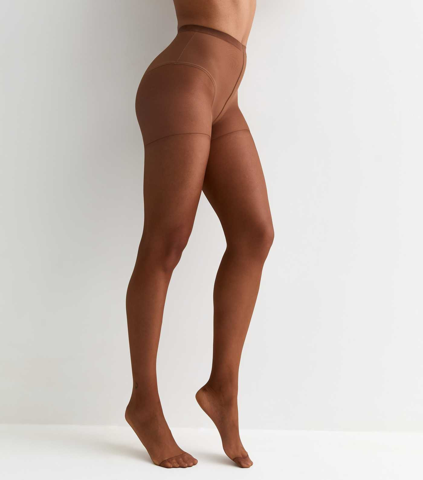 Mid Brown 3 Pack of 15 Denier Sheer Matt Tights | New Look | New Look (UK)