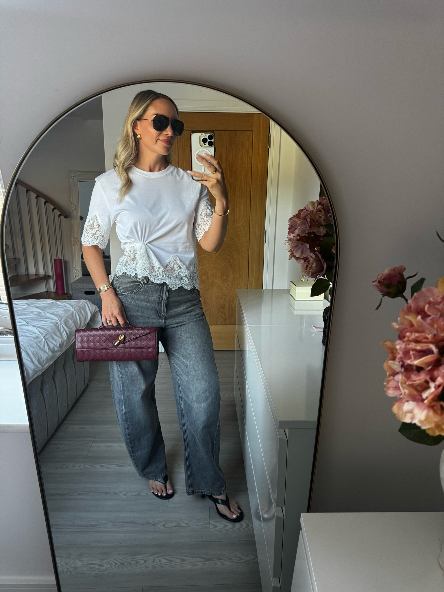 A smart casual outfit idea with a style hack that’s perfect for an hourglass figure 🫶🏼

I’m wearing a size 10 in the lace trim T-shirt and a size 12 in the jeans

#LTKsummer #LTKstyletip #LTKbag