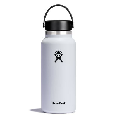 Hydro Flask 32oz Wide Mouth Bottle - White: Double-Wall, BPA-Free, Leakproof | Target