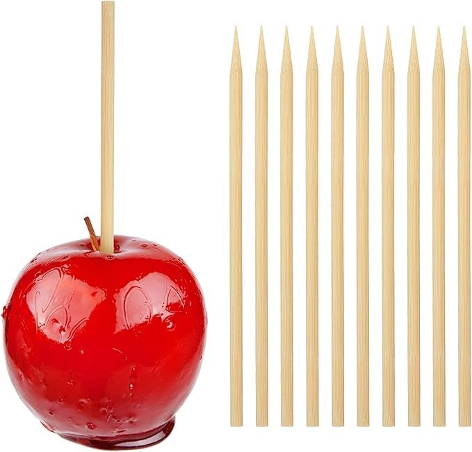 HANSGO Wooden Candy Apple Skewer Sticks, 5mm 7inch Birch Bamboo BBQ Caramel Apple Sticks Cotton C... | Amazon (US)