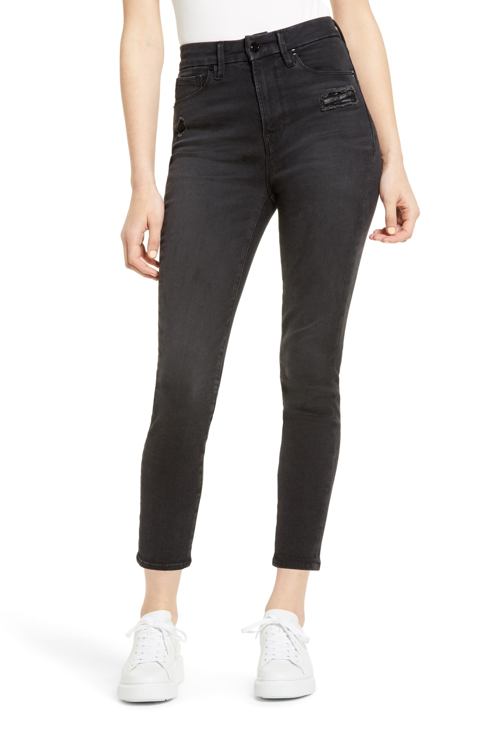 Good Waist Ripped High Waist Crop Jeans | Nordstrom
