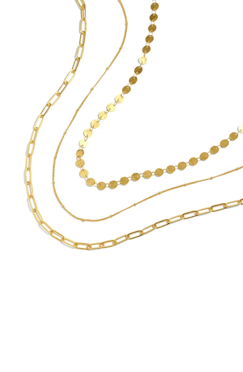 Set of 3 Chain NecklacesMADEWELL | Nordstrom